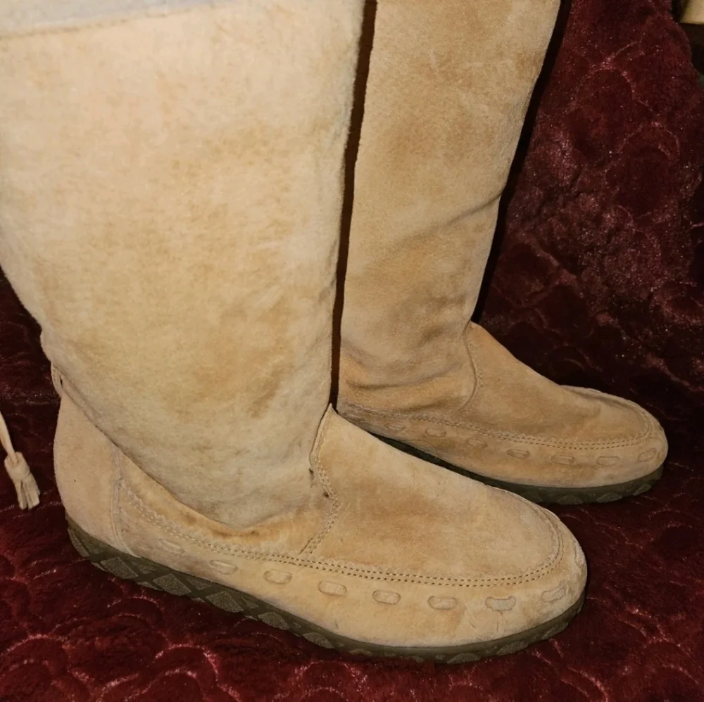 Khombu Boots Women's Brown Leather Upper Navajo Winter Weather Boots Size 10